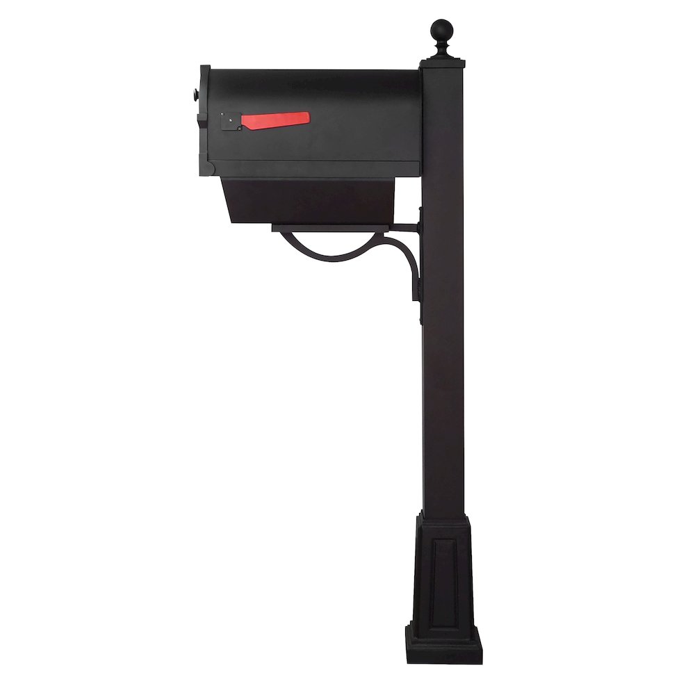 Savannah Curbside Mailbox with Newspaper Tube and Springfield Mailbox with Base. Picture 4
