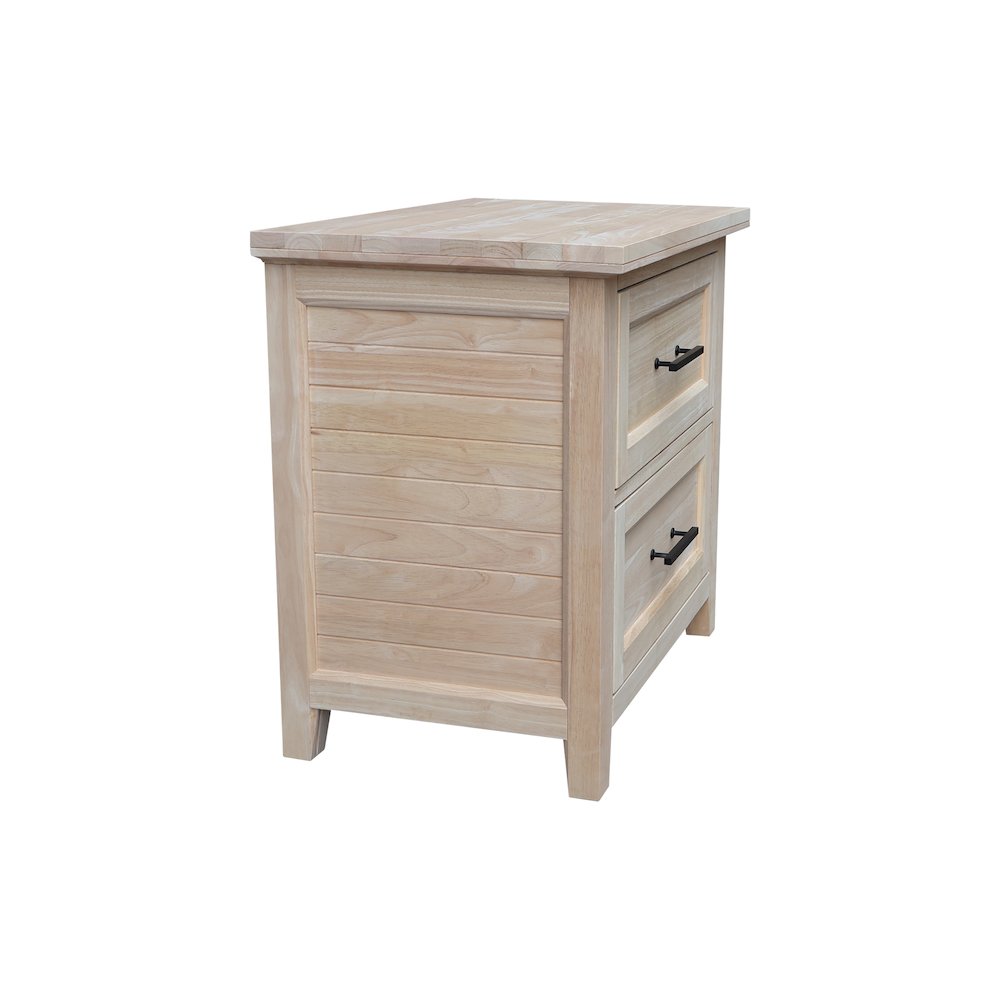 2-Drawer Nightstand, Extra-Deep Unfinished Ready to Finish Bedside Chest. Picture 3