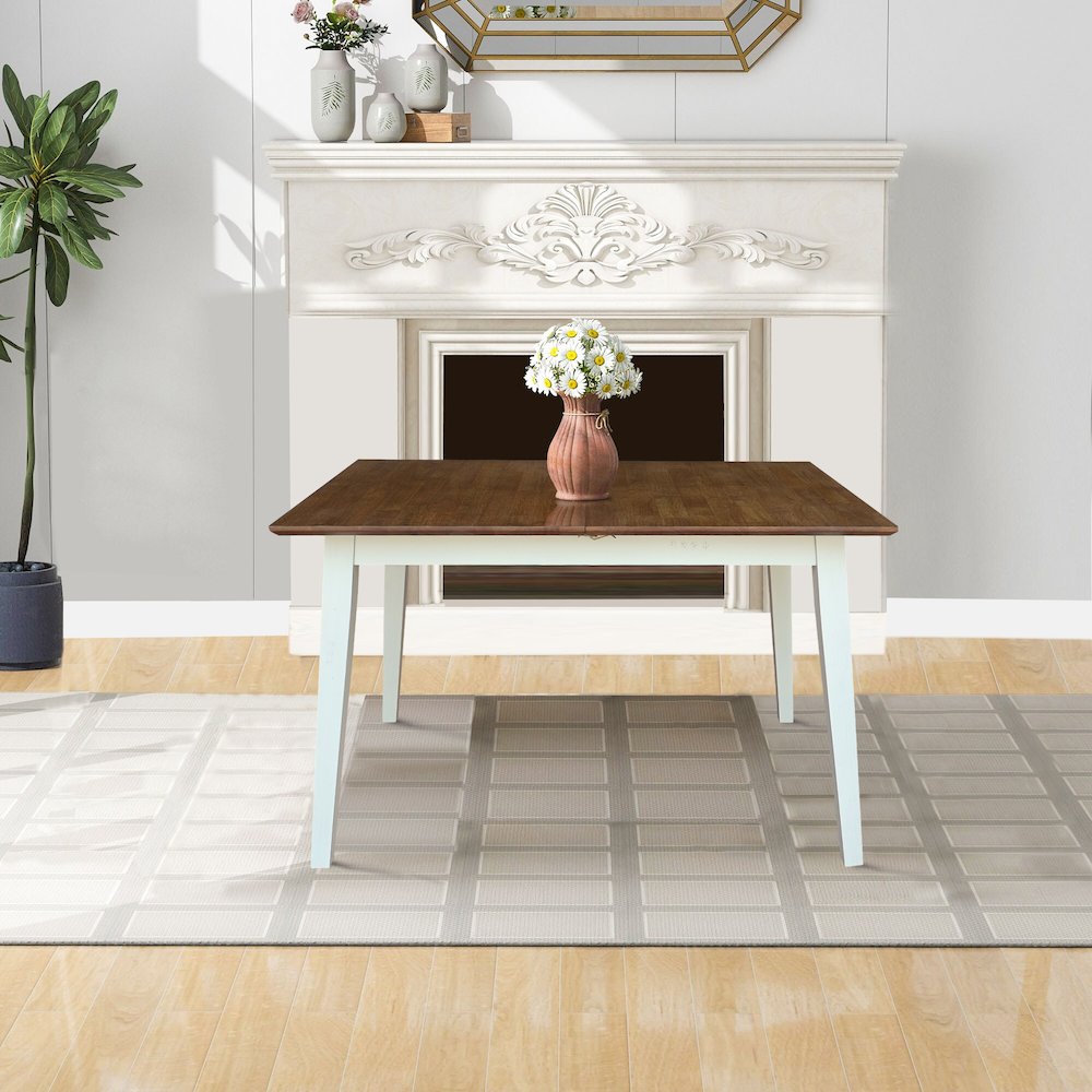 60" Butterfly Extension Dining Table, Coastal Farmhouse Dining Table. Picture 3