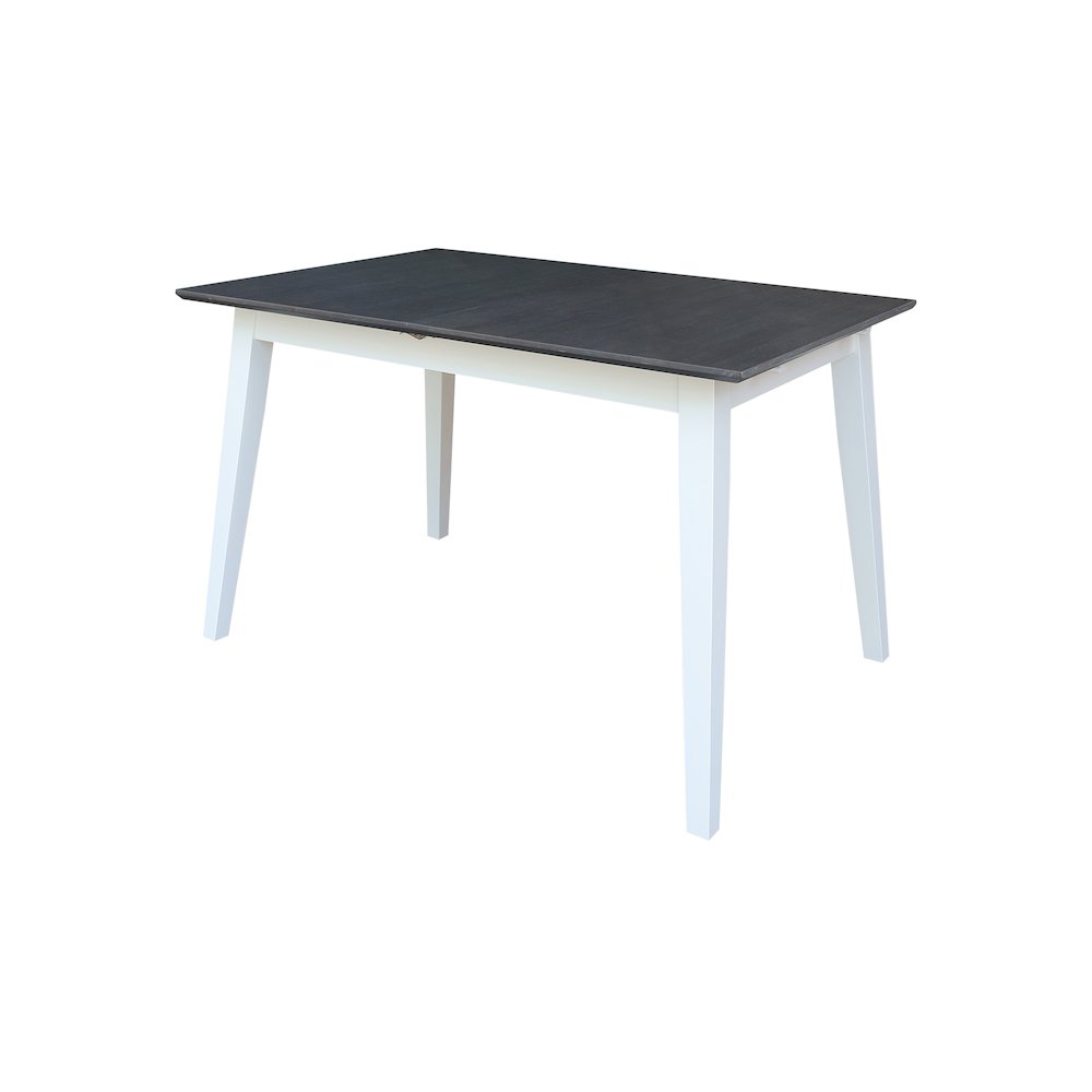 60" Butterfly Extension Dining Table, Two-Tone Farmhouse Kitchen Table. Picture 5