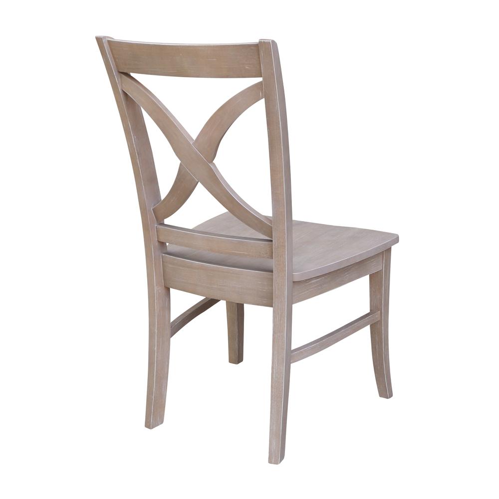 Set of Two Cosmo Chairs, Washed Finish, Washed Gray Taupe. Picture 9