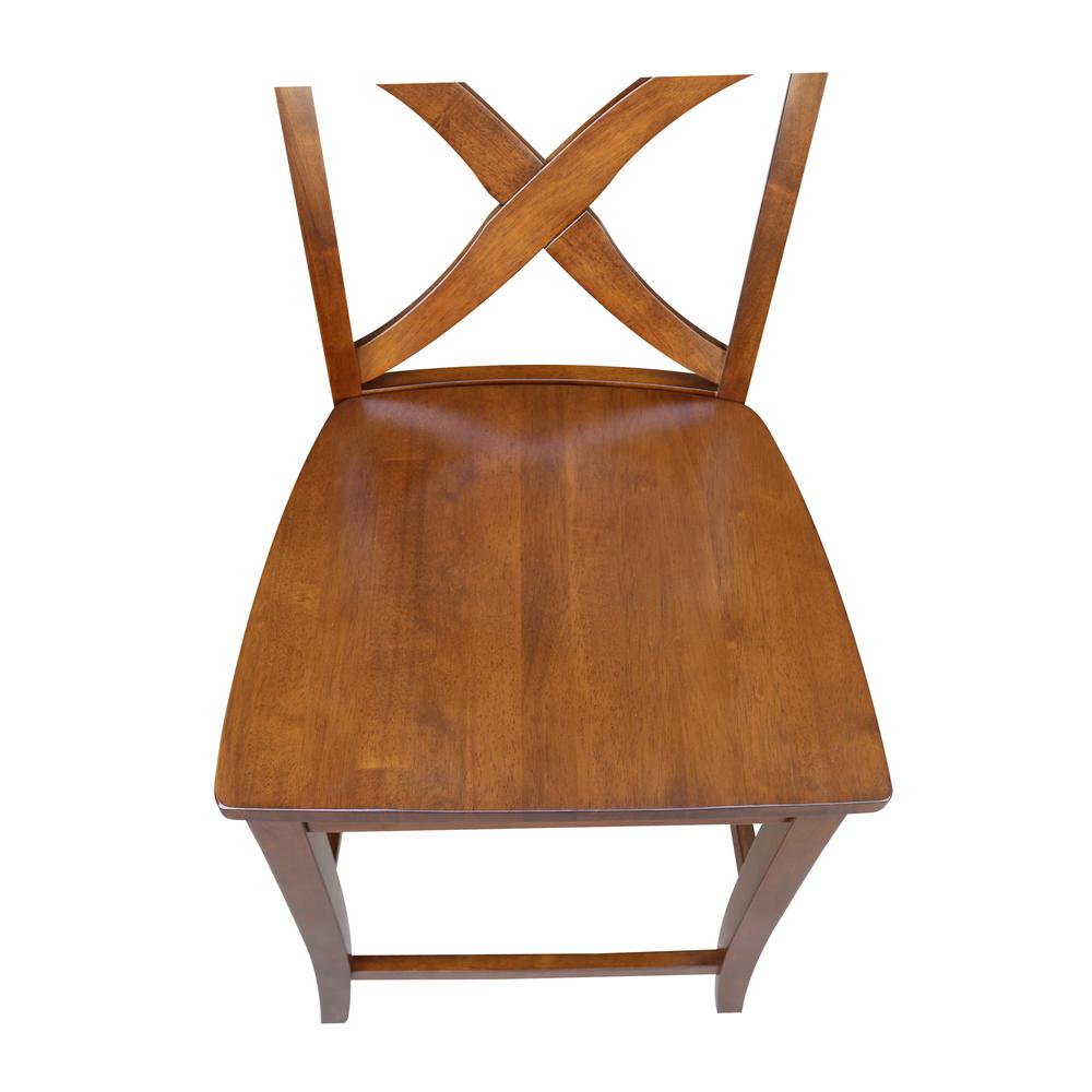 Vineyard Counter height Stool - 24" Seat Height, Espresso. Picture 2