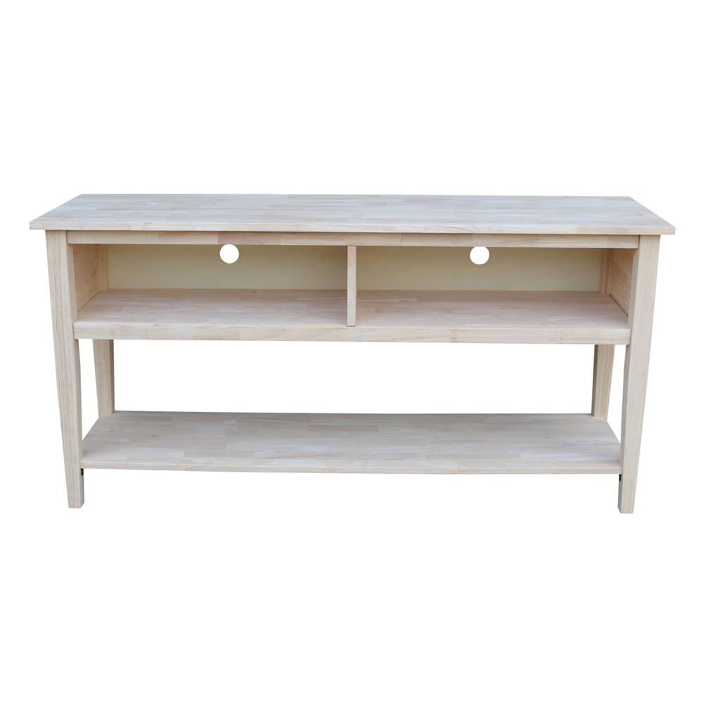 Entertainment / TV Stand - 60", Unfinished. Picture 6