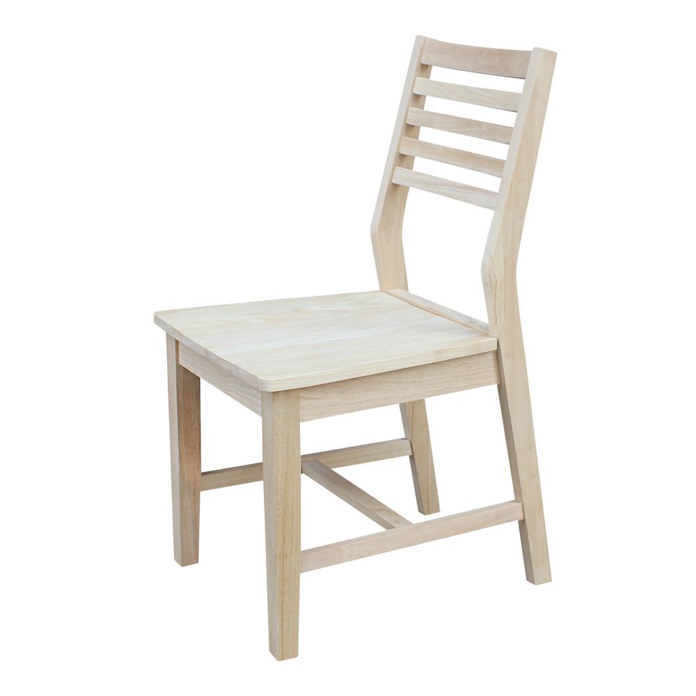 Set of Two Aspen Slat Chairs, Unfinished. Picture 3