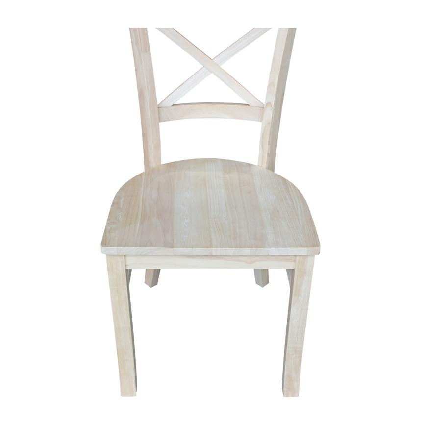 Set of Two Charlotte X-Back Chairs, Unfinished. Picture 2