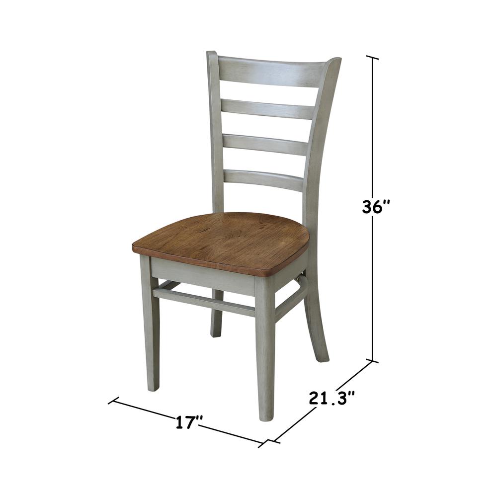 Emily Side Chair, Hickory/Stone. Picture 8