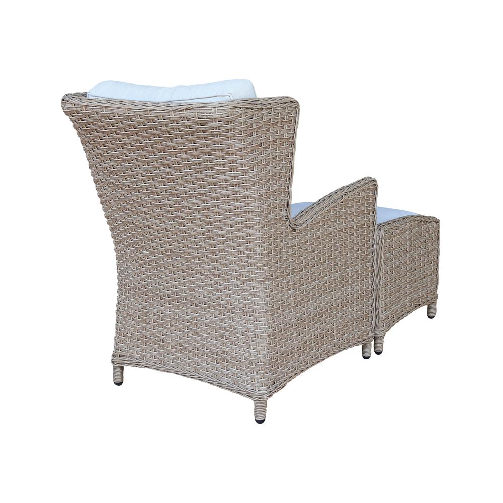 Outdoor Wicker Patio Lounge Chair with Cushion. Picture 4