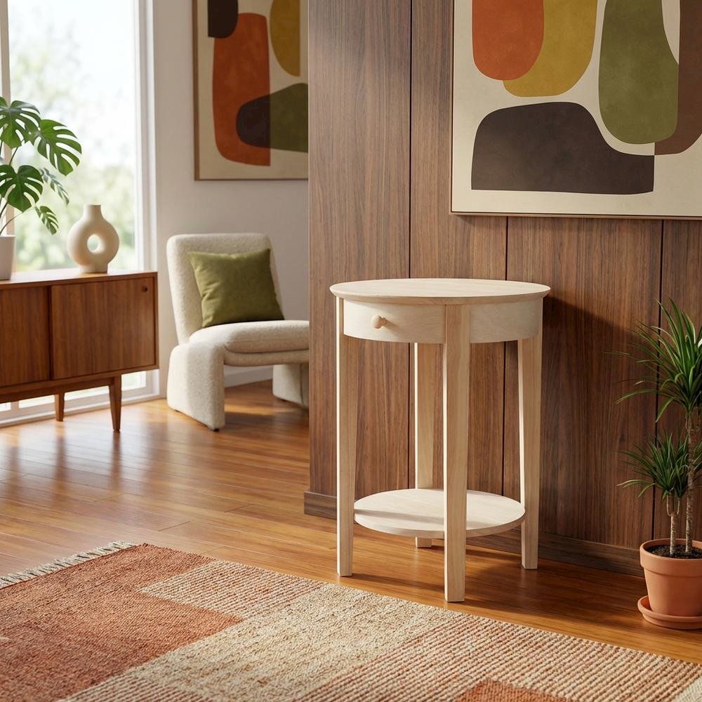 Unfinished Entry Table with Modern Design and Versatile Use. Picture 3