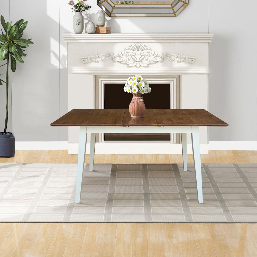 60" Butterfly Extension Dining Table, Coastal Farmhouse Dining Table. Picture 2