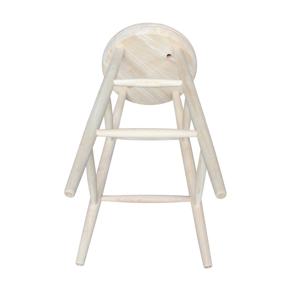 Swivel Scooped Seat Stool - 30" Seat Height, Unfinished. Picture 4