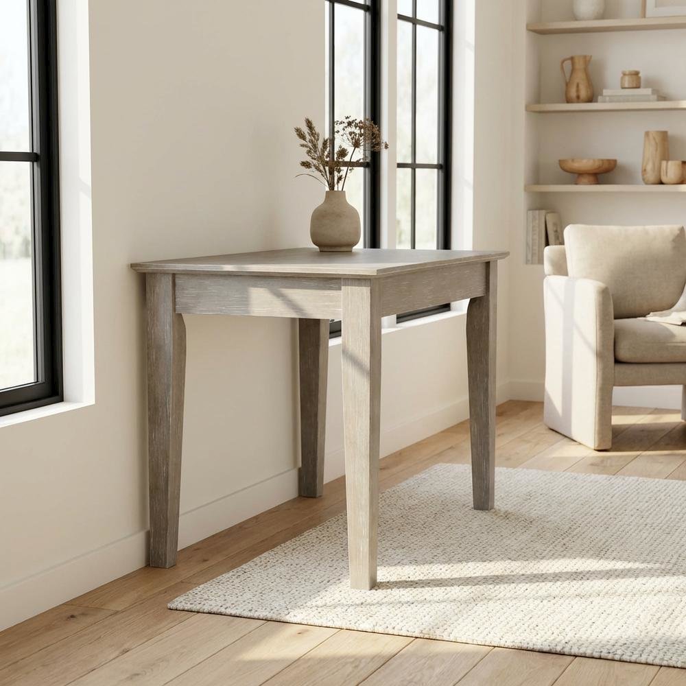 Gray Washed Writing Table With Smooth Surface And Modern Design. Picture 3