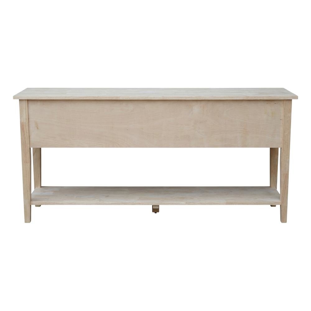 Unfinished 72-Inch TV Stand with Spacious Surface and Sturdy Frame. Picture 2