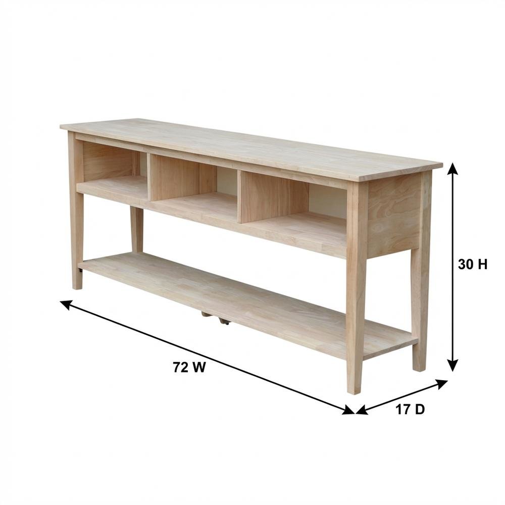 Unfinished 72-Inch TV Stand with Spacious Surface and Sturdy Frame. Picture 5