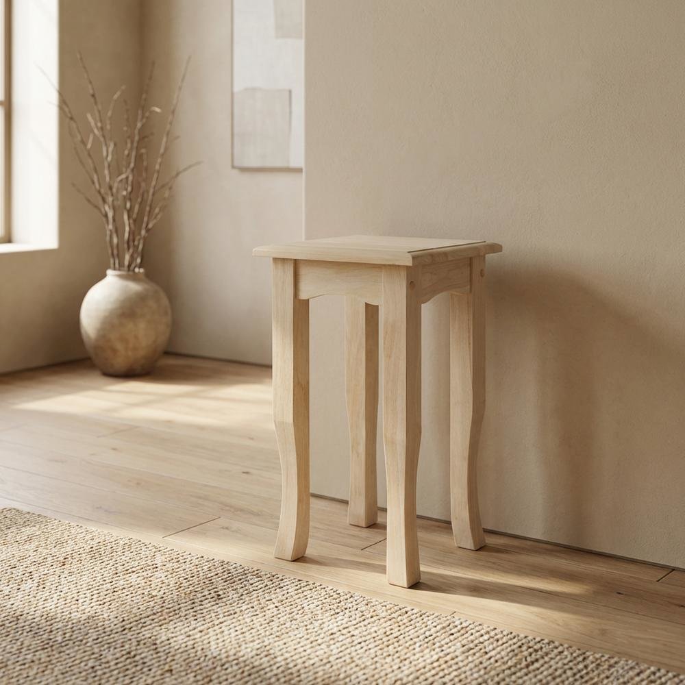 Unfinished 21-Inch High Tea Table with Classic Style and Versatile Design. Picture 2