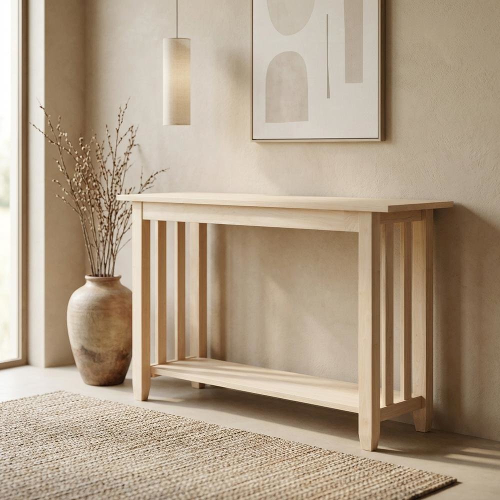 Unfinished Console or Sofa Table with Versatile Design for Living Room. Picture 2