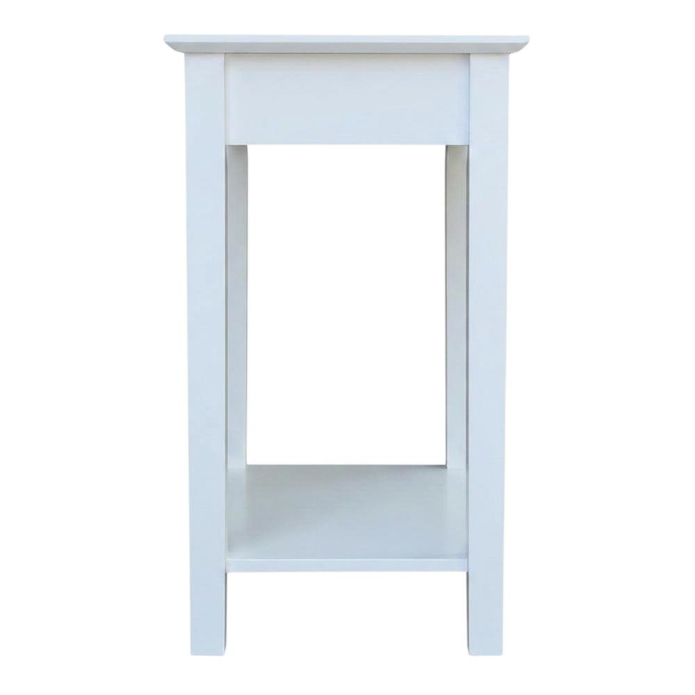 White Narrow End Table for Lounge and Living Spaces. Picture 4