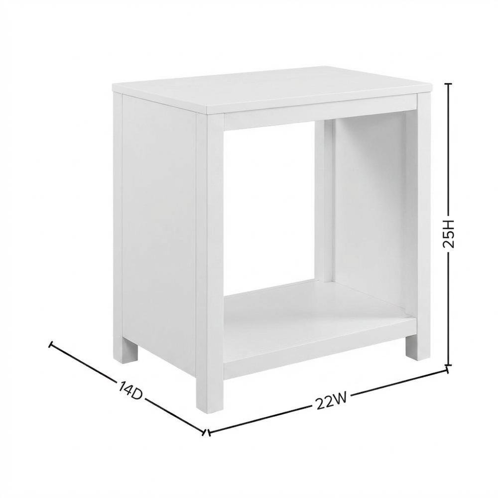 White Narrow End Table for Lounge and Living Spaces. Picture 7