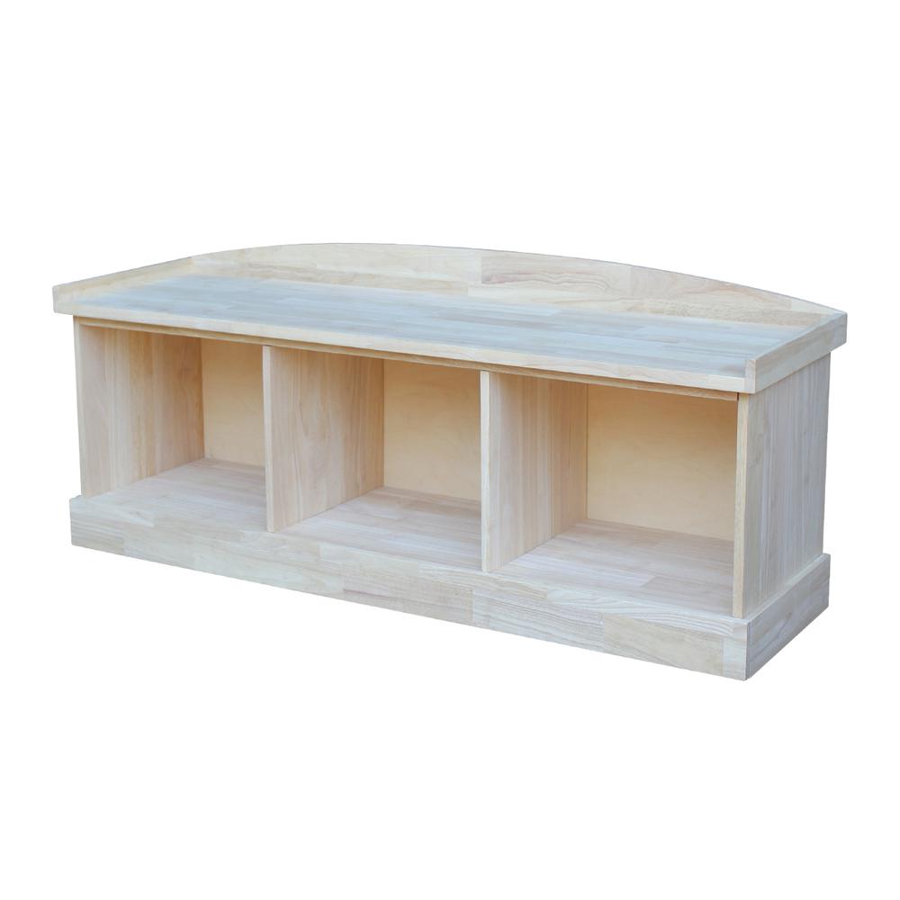 Bench with Storage, Unfinished. Picture 6