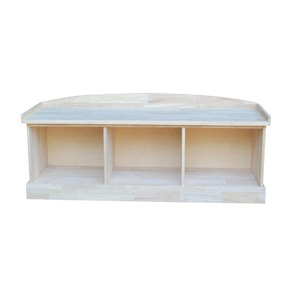 Bench with Storage, Unfinished. Picture 2