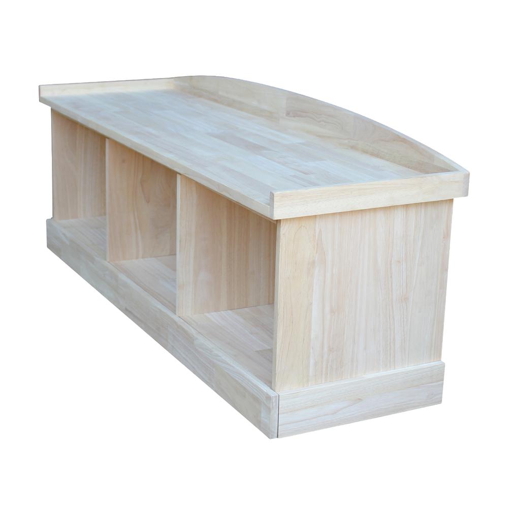 Bench with Storage, Unfinished. Picture 3