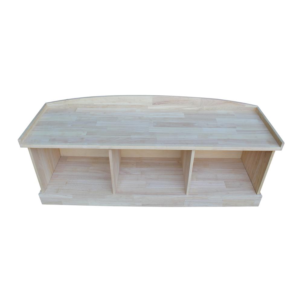 Bench with Storage, Unfinished. Picture 5