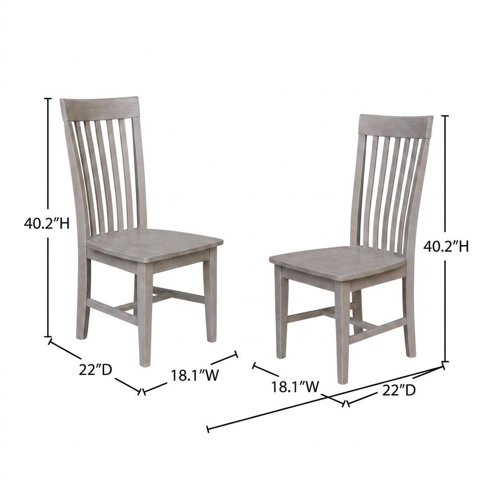 Hardwood Mission Dining Chairs with Washed Finish, Set of Two for Dining Room. Picture 5