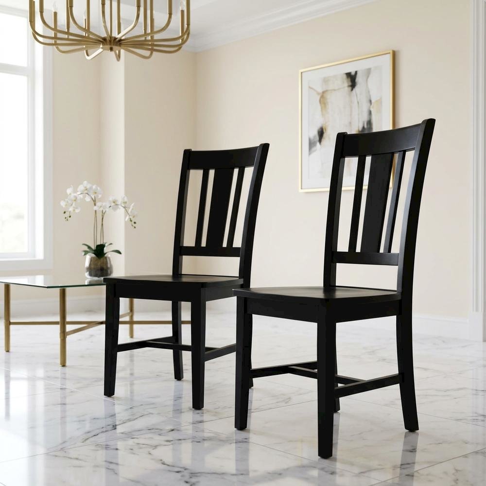 Solid Wood Dining Chairs with Splatback Design for Dining Room. Picture 2