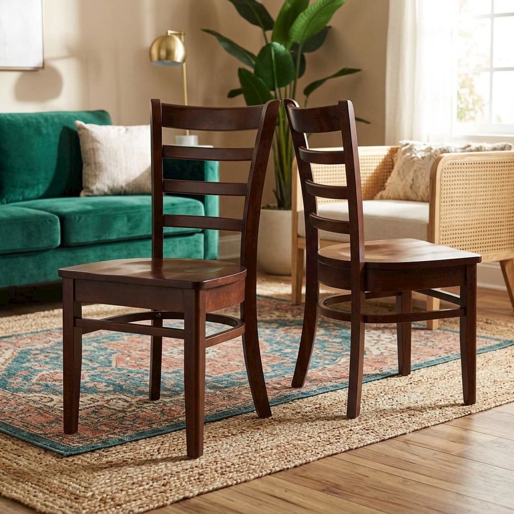 Solid Hardwood Dining Chair for Living Room, Bedroom, and Accent Seating. Picture 2