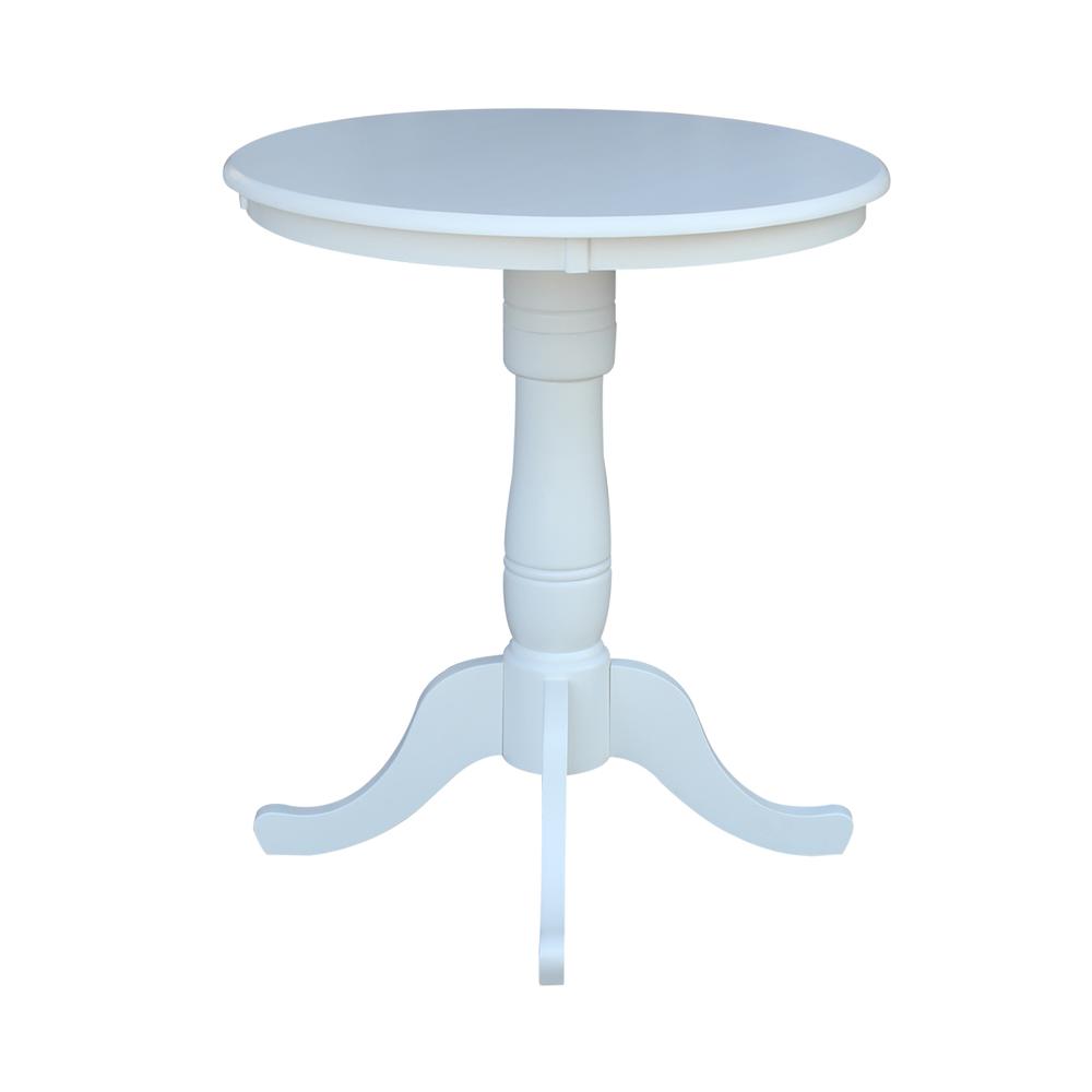 30" Round Top Pedestal Table - 34.9"H. Picture 4
