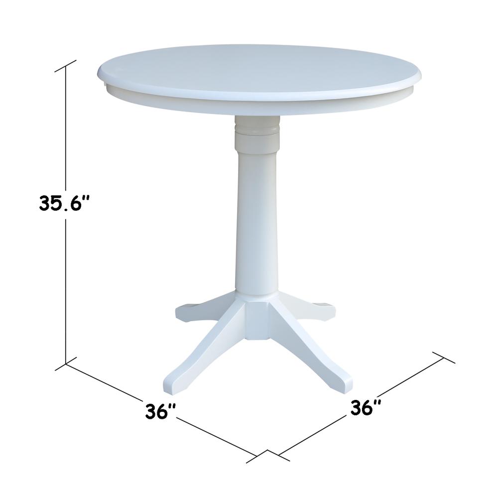 36" Round Top Pedestal Table - 28.9"H. Picture 4