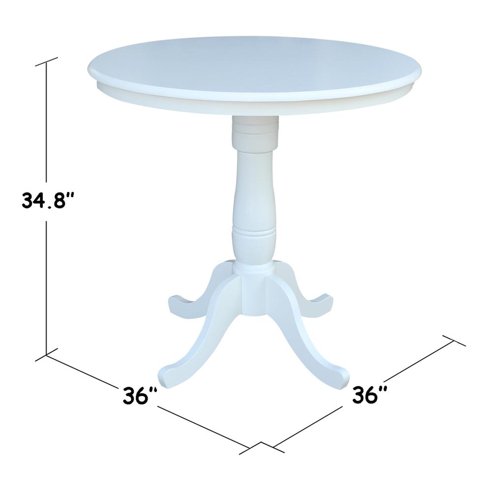 36" Round Top Pedestal Table - 34.9"H. Picture 2
