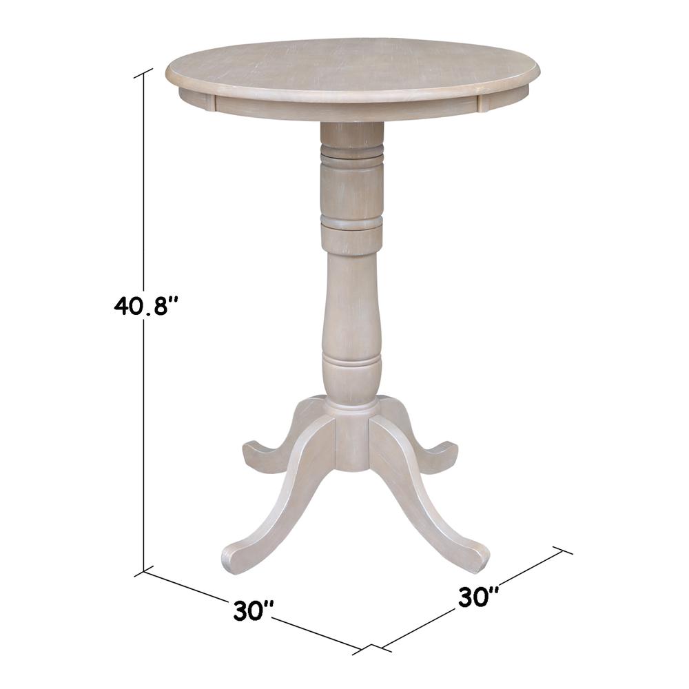 30" Round Top Pedestal Table - 34.9"H. Picture 4