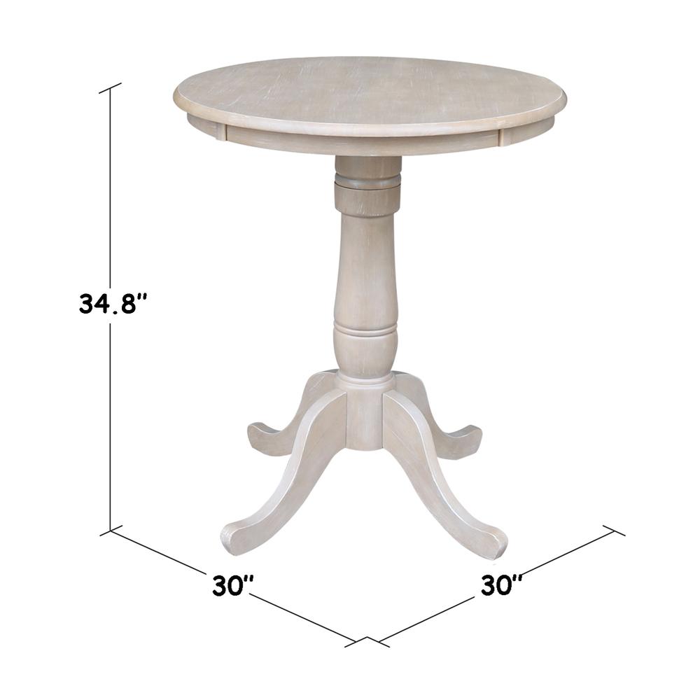 30" Round Top Pedestal Table - 34.9"H. Picture 1