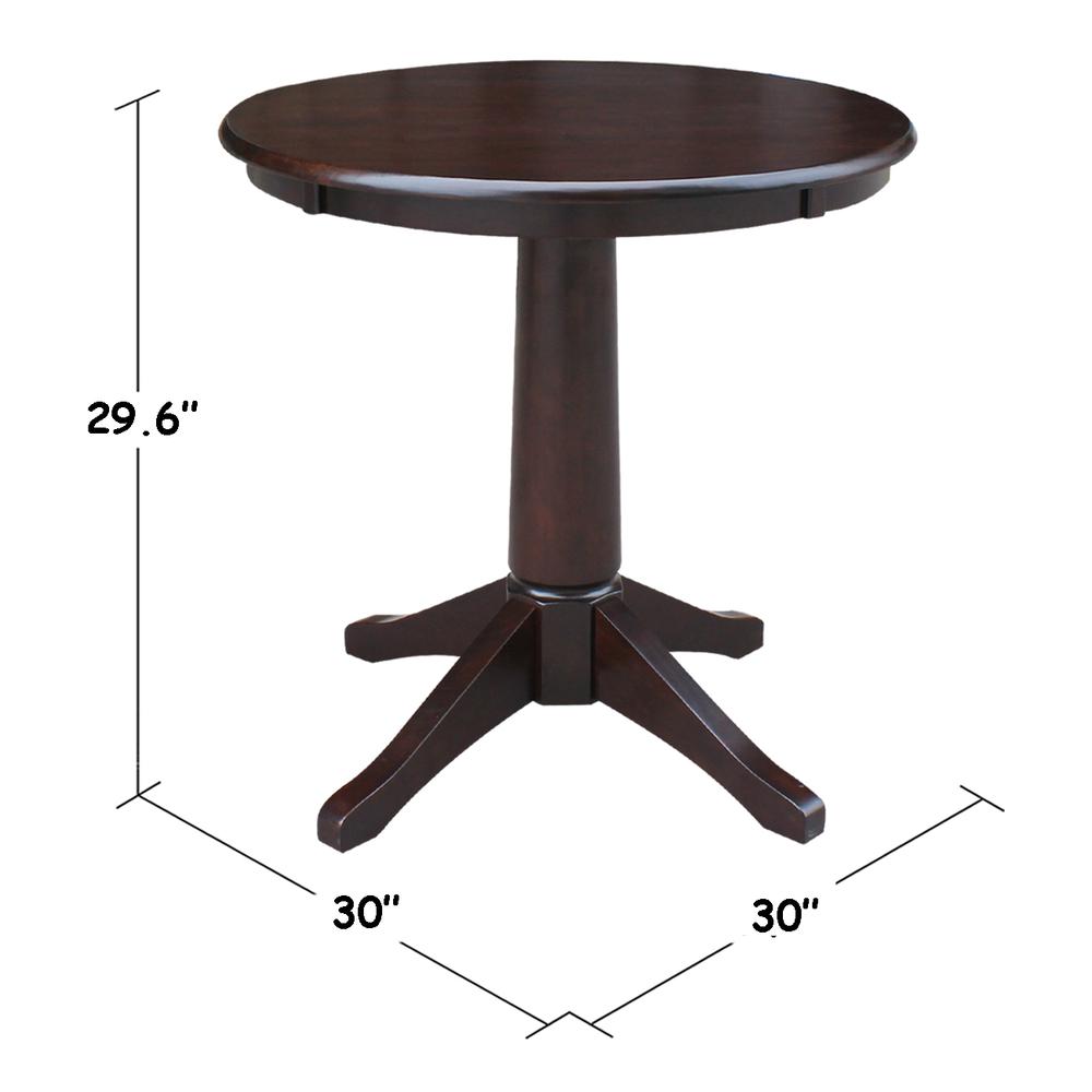 30" Round Top Pedestal Table - 28.9"H. Picture 1