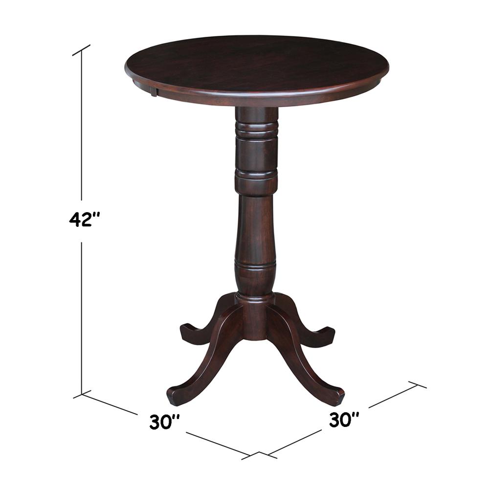 30" Round Top Pedestal Table - 34.9"H. Picture 2