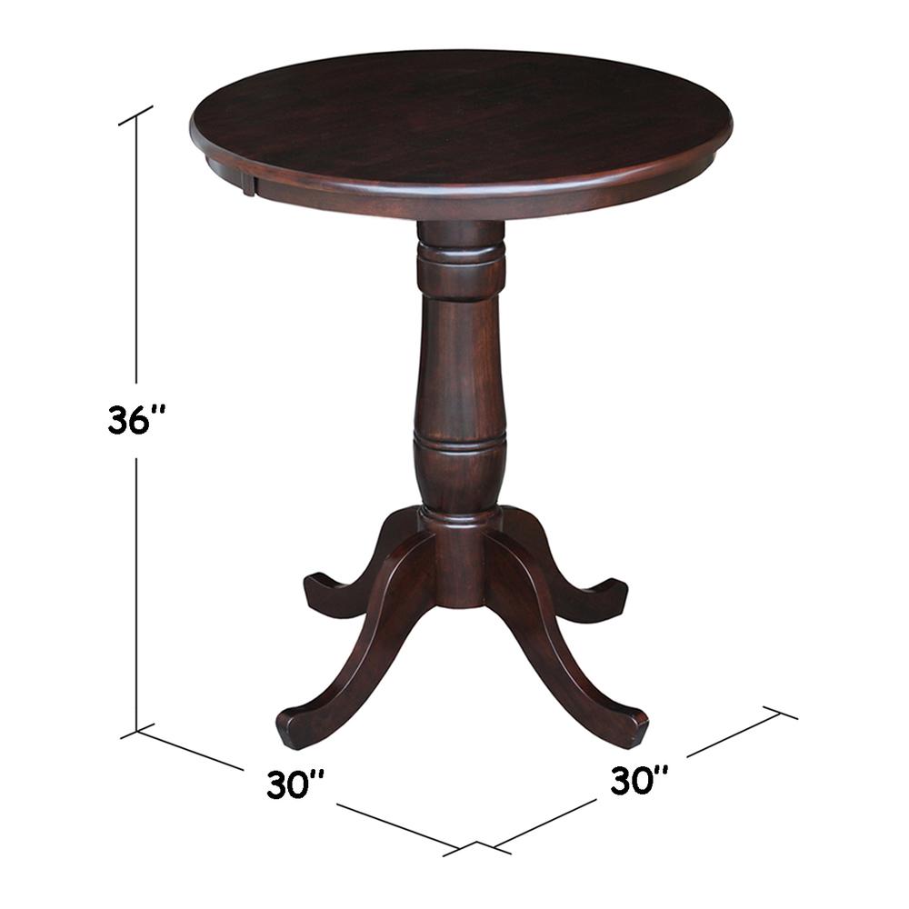 30" Round Top Pedestal Table - 34.9"H. Picture 1