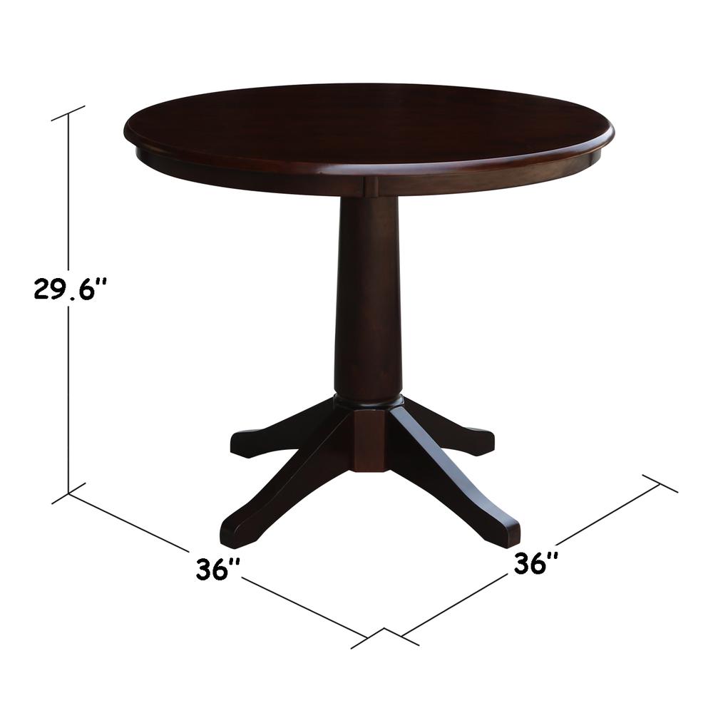 36" Round Top Pedestal Table - 28.9"H. Picture 2