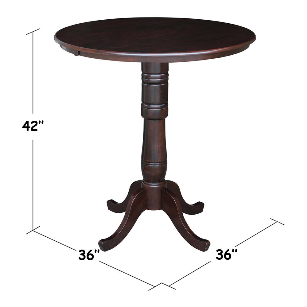 36" Round Top Pedestal Table - 34.9"H. Picture 2