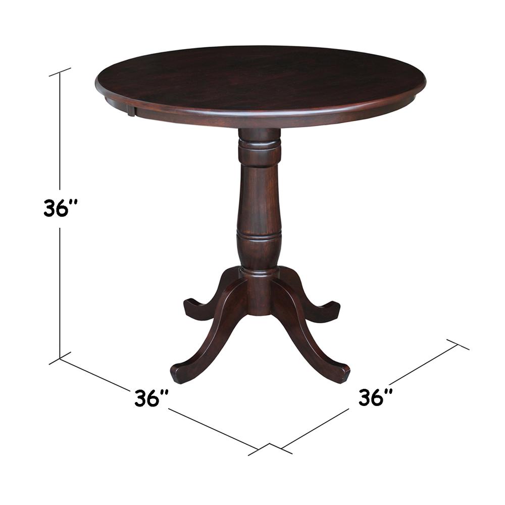 36" Round Top Pedestal Table - 34.9"H. Picture 1