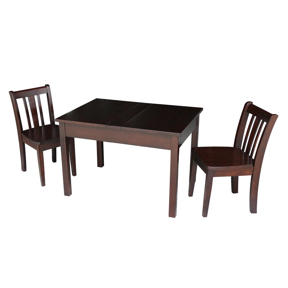 Table With 2 San Remo Juvenile Chairs, Rich Mocha. Picture 3