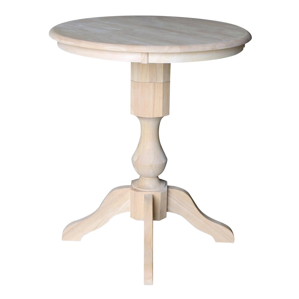 30" Round Top Pedestal Table - 34.9"H. Picture 2