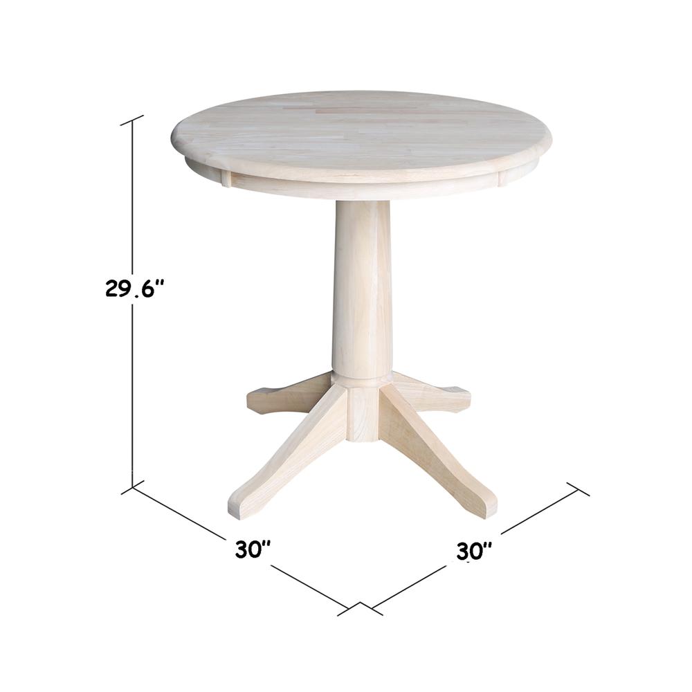 30" Round Top Pedestal Table - 28.9"H. Picture 1