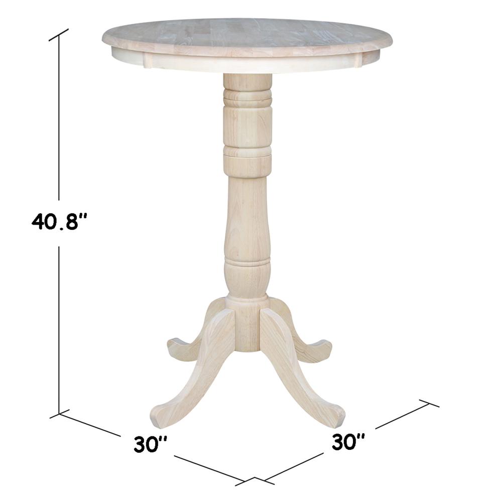 30" Round Top Pedestal Table - 34.9"H. Picture 3