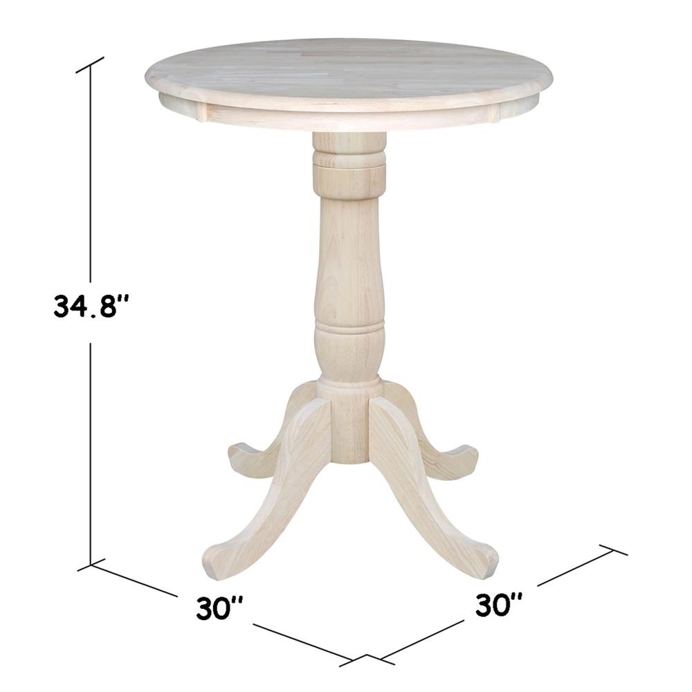 30" Round Top Pedestal Table - 34.9"H. Picture 1