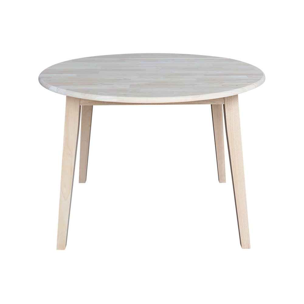 Set of 5 pcs - 42" Round Dual Drop Leaf Table with 4 RTA chairs. Picture 3