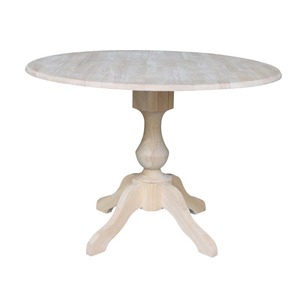 42" Round Top Pedestal Table with Two Chairs, Unfinished, Ready to finish. Picture 4