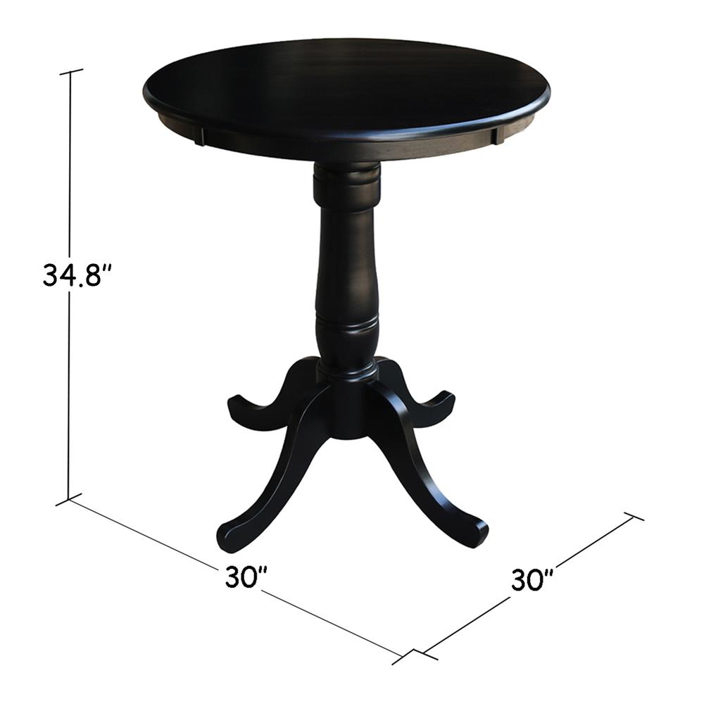30" Round Top Pedestal Table - 34.9"H. Picture 1