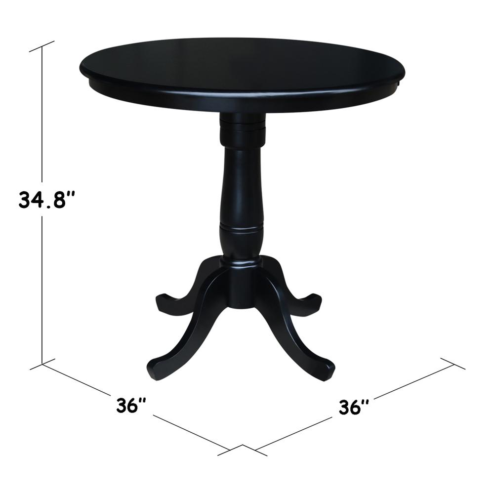 36" Round Top Pedestal Table - 34.9"H. Picture 1