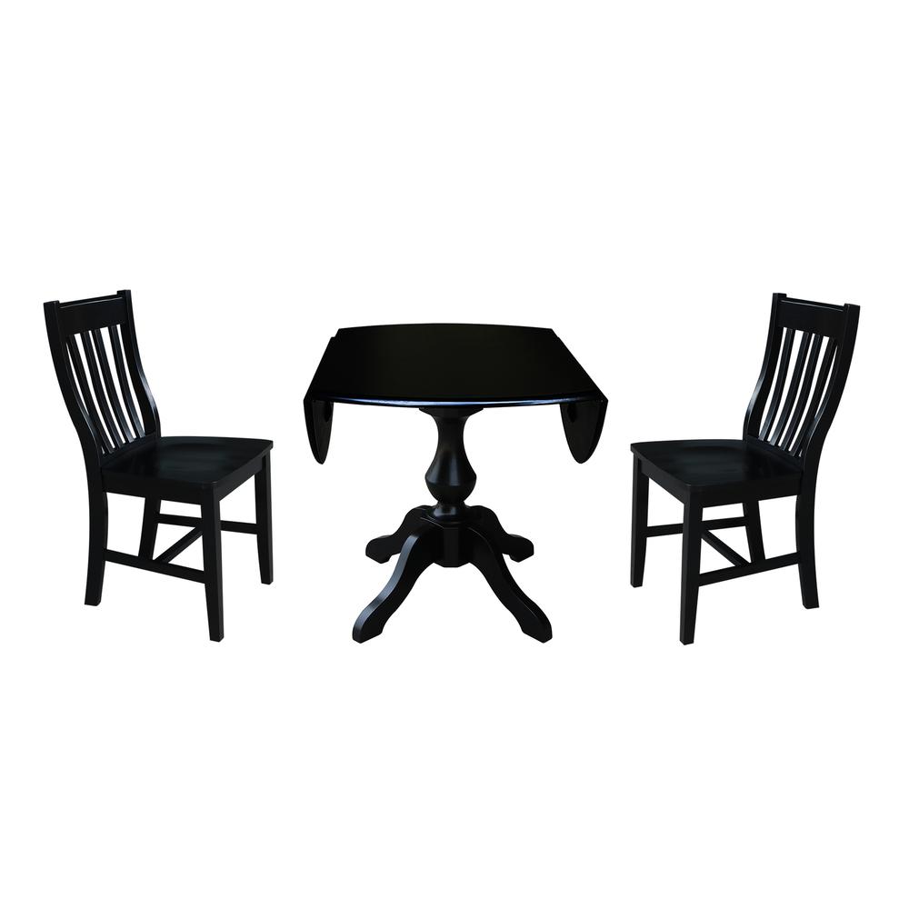 42" Round Dual Drop Leaf Pedestal Table,  29.5"H. Picture 21