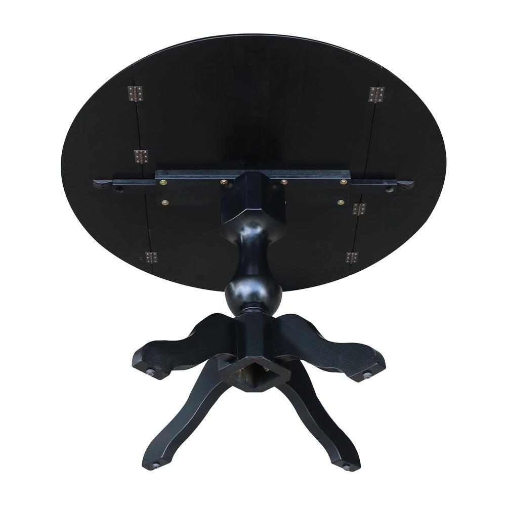42" Round Dual Drop Leaf Pedestal Table,  29.5"H. Picture 19